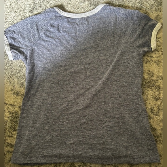 Champion Heritage Script Logo Ringer Tee Heather Gray Size: Medium - Picture 2 of 4